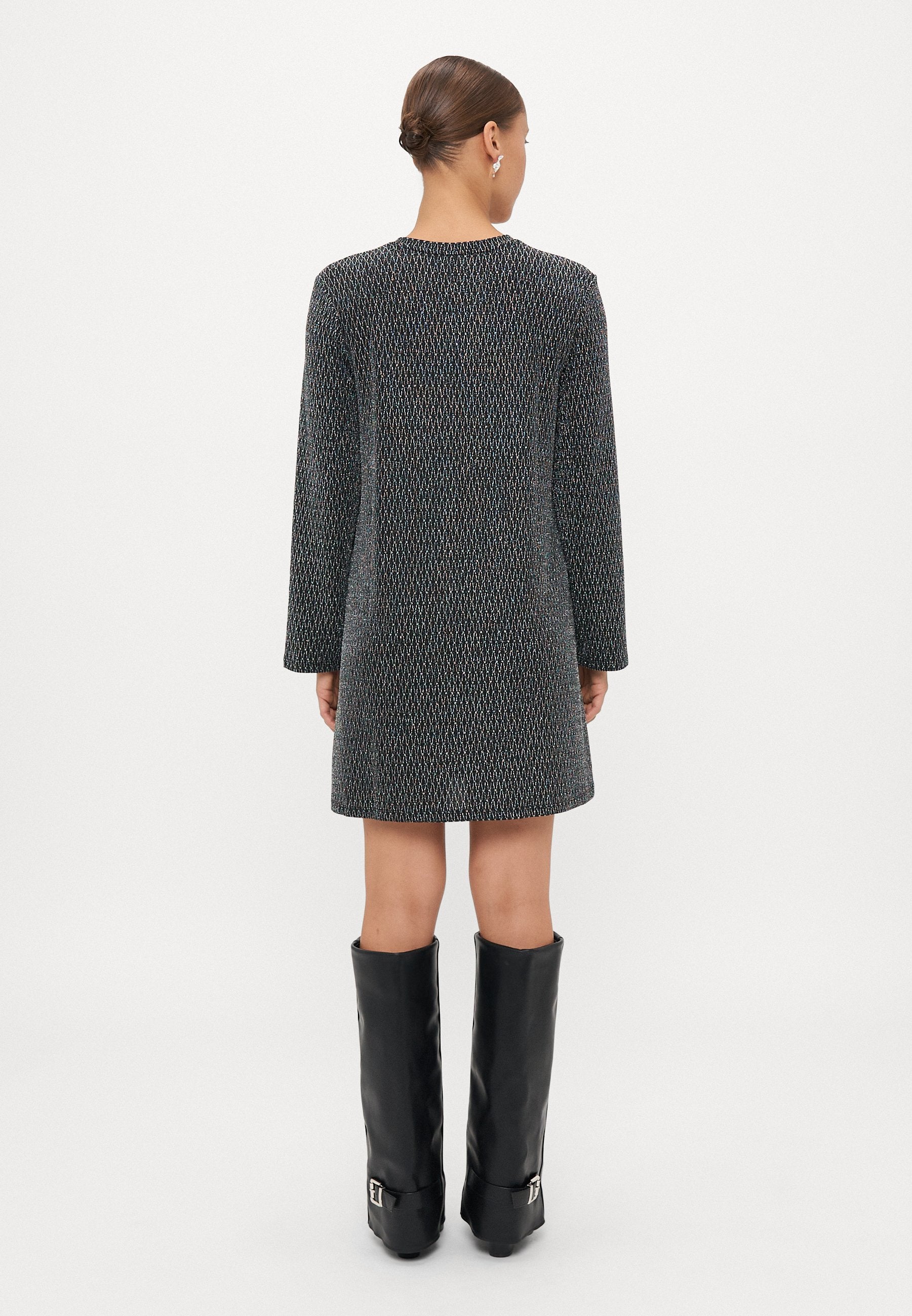 ONLY Petite ONLCAROL GLITTER PEEK A BOO - Jersey Dress - Black/silver-coloured