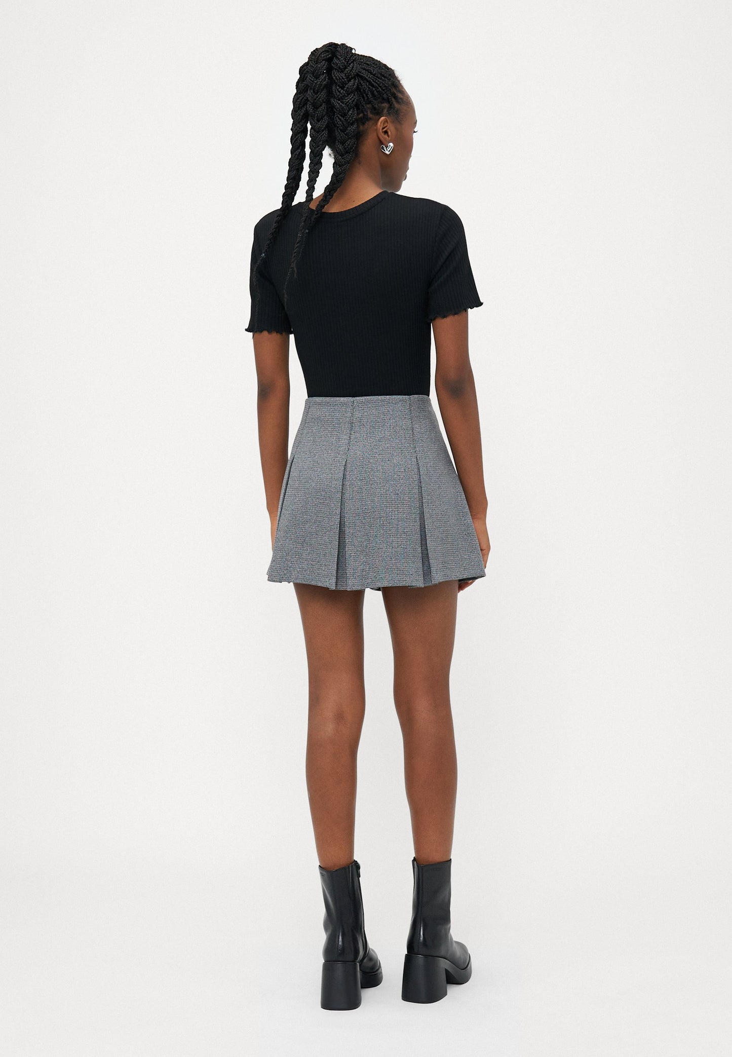ONLY Petite ONLDELL LIFE SKORT - Pleated Skirt - Black Pepper/blackend Pearl