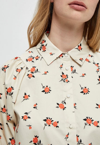 Minus JENA - Hemdbluse - Broken White Flower Print