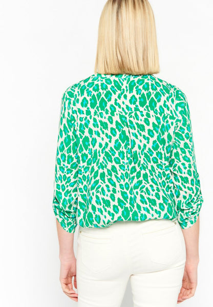 LOLALIZA WITH LEOPARD PRINT - Bluse - Green