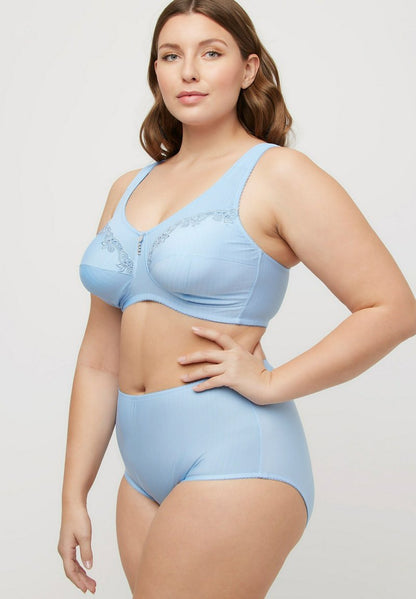 Ulla Popken T-Shirt BH - Bleu Clair