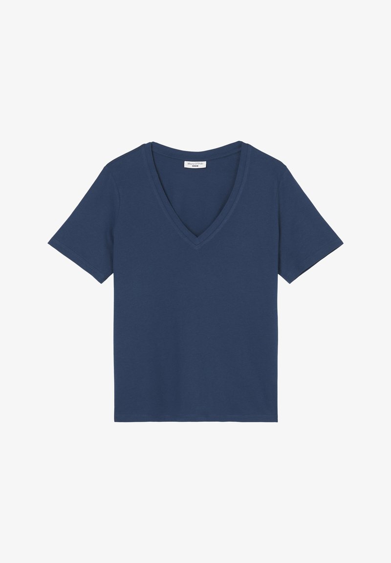 Marc O'Polo DENIM V-NECK- REGULAR - T-Shirt Basic - Admiral