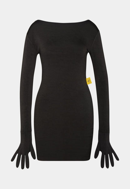 Calvin Klein Jeans LS FASHION FITTED DRESS - Freizeitkleid - Ck Black