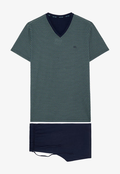 Hom VALERE - Nachtwäsche Set - Navy Print
