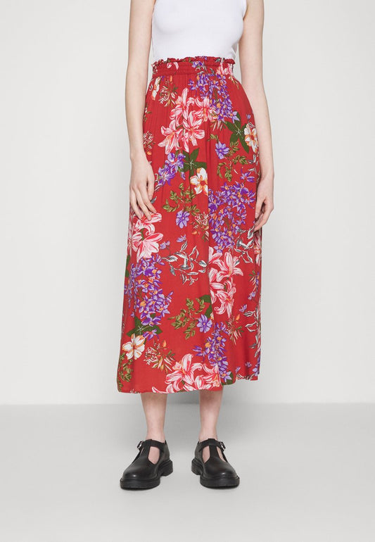 ONLY ONLNOVA LIFE LONG SKIRT - Maxirock - Mineral Red
