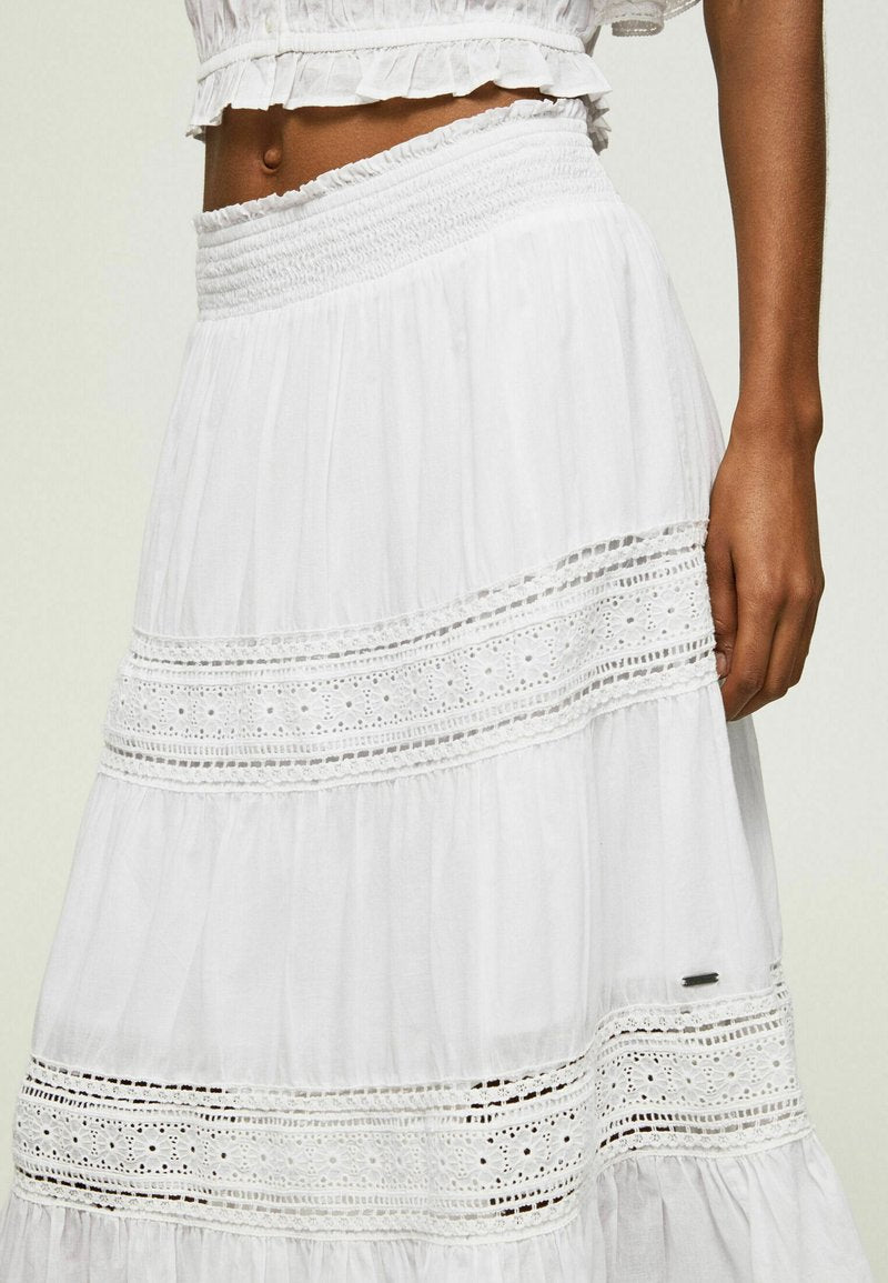 Pepe Jeans MIDI PELIA - A-Linien-Rock - White