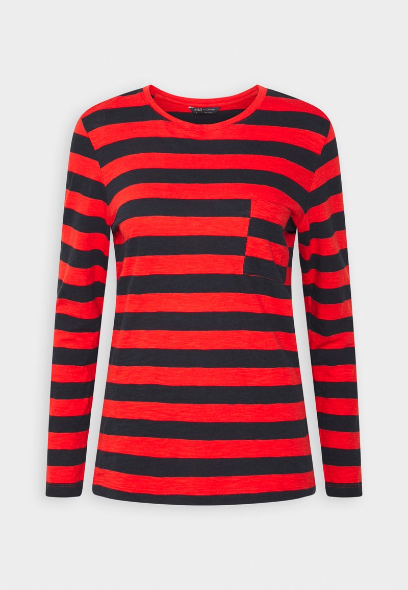 Marks & Spencer POCKET TEE - Langarmshirt - Red Mix