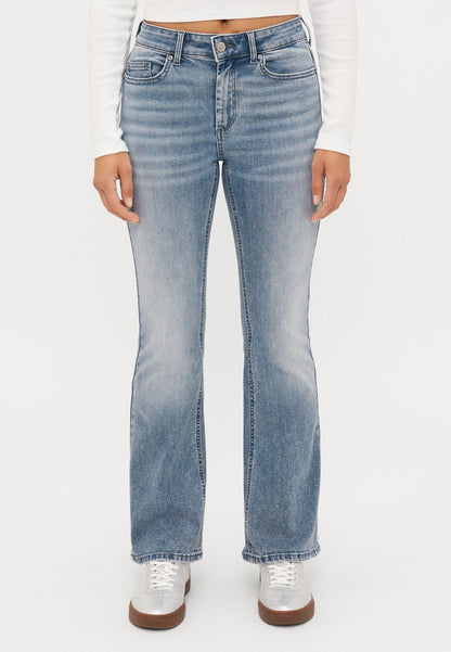 ONLY Petite ONLBLUSH MID WAIST - Flared Jeans - Special Blue Grey Denim