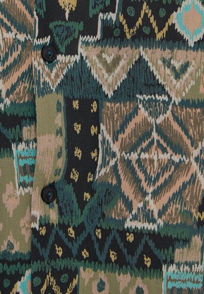 PULL & BEAR PRINTED SHORT SLEEVE - Hemd - Green