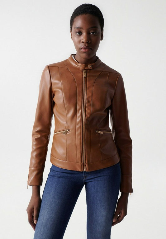  Kunstlederjacke - Brown