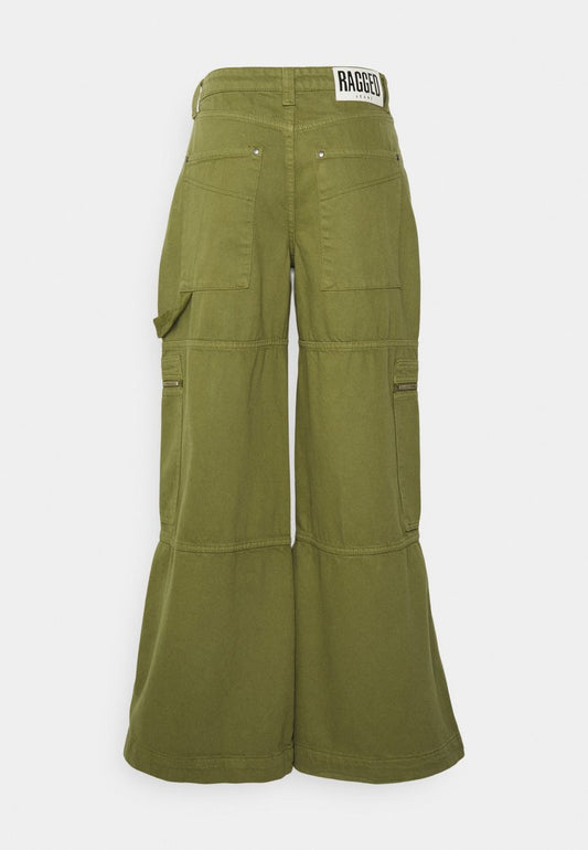 The Ragged Priest MID RISE ZIP SWEEPER - Jeans Relaxed Fit - Green