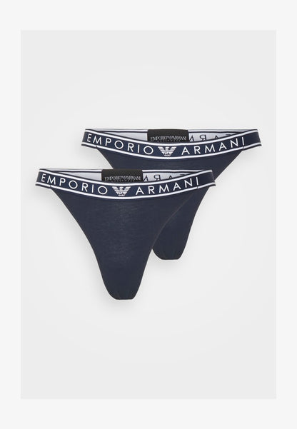 Emporio Armani THONG 2 PACK - String - Marine