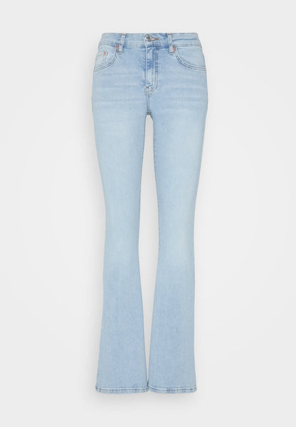 Gina Tricot LOW WAIST - Jeans Bootcut - Sky Blue