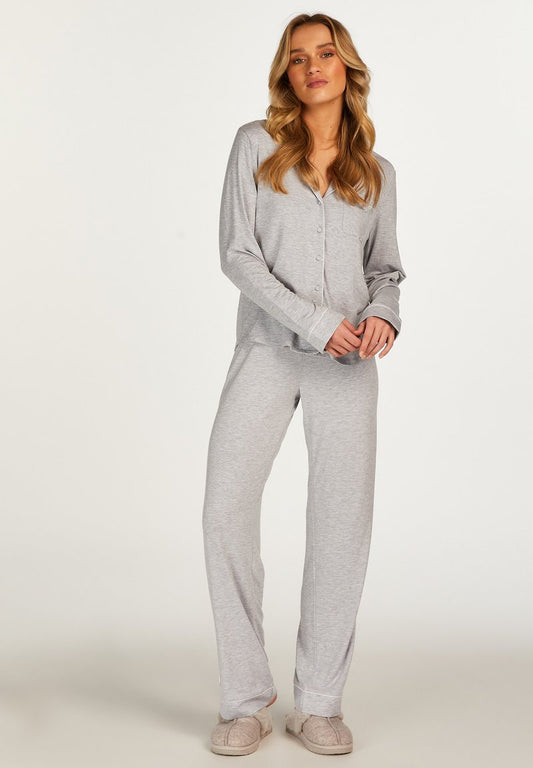  ESSENTIAL LONG-SLEEVED - Nachtwäsche Shirt - Grey