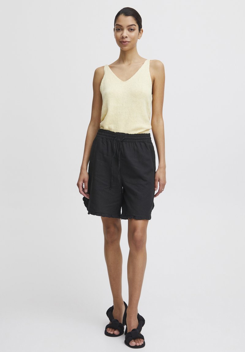B.young BYFALAKKA FRILL SH - Shorts - Black