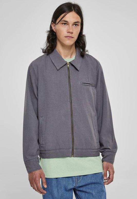 URBAN CLASSICS OVERDYED WORKWEAR - Jeansjacke - Darkshadow