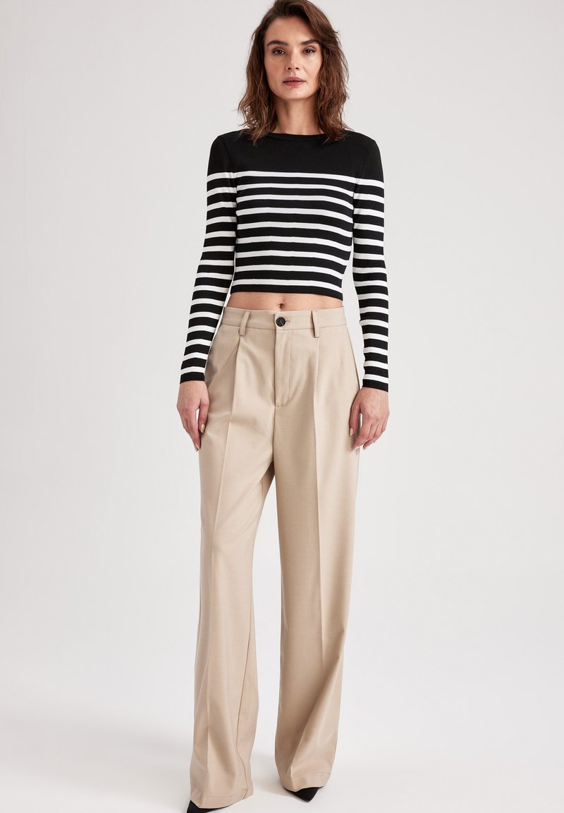 DeFacto WIDE LEG - Stoffhose - Beige