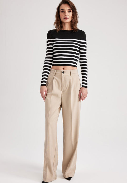 DeFacto WIDE LEG - Stoffhose - Beige