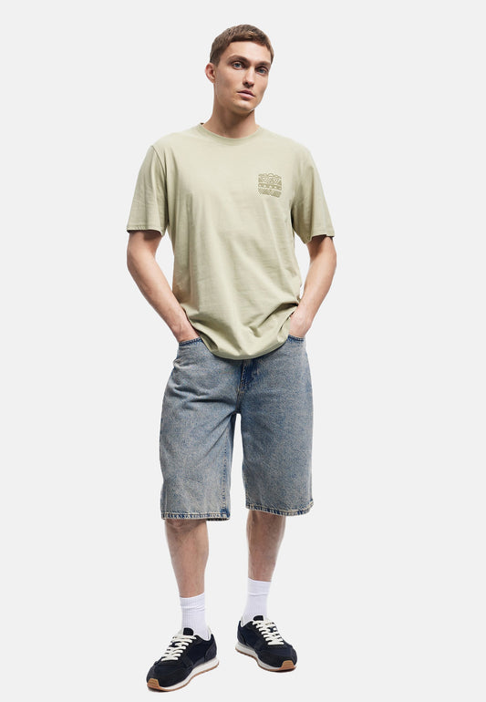 Koton BACK PRINTED - Print T-shirt - Green