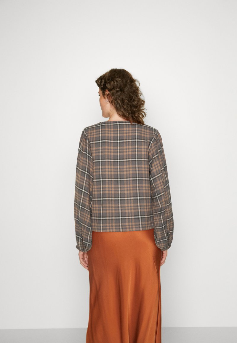  ELLIE BALLOON SLEEVE BLOUSE - Langarmshirt - Charcoal