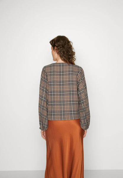  ELLIE BALLOON SLEEVE BLOUSE - Langarmshirt - Charcoal