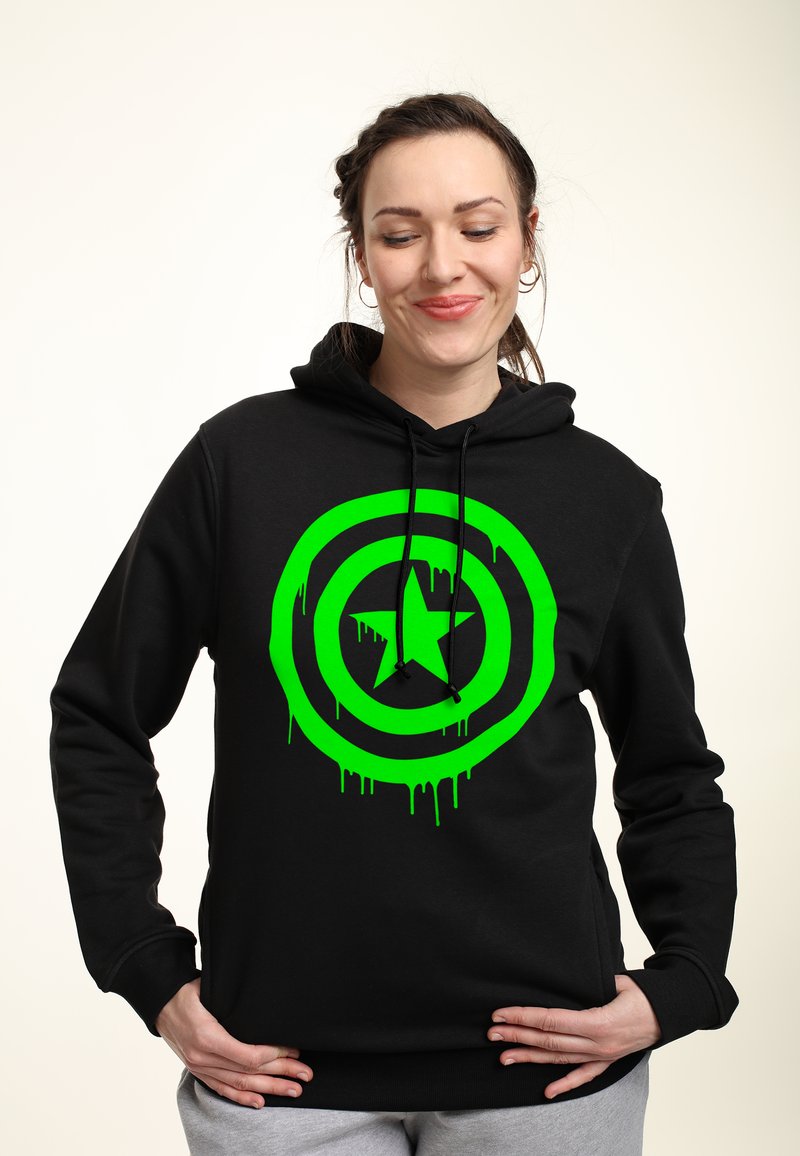 Henry Tiger AVENGERS CLASSIC OOZING SHIELD - Kapuzenpullover - Black