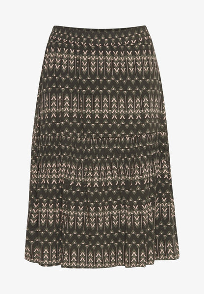 Fransa FRBATRIBE 5 SKIRT - A-Linien-Rock - Green Ink Mix