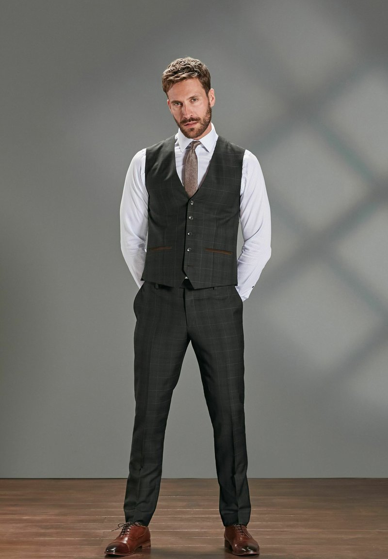 Next SIGNATURE EMPIRE MILLS CHECK STANDARD - Anzugweste - Green