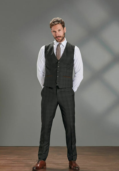 Next SIGNATURE EMPIRE MILLS CHECK STANDARD - Anzugweste - Green