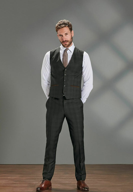 Next SIGNATURE EMPIRE MILLS CHECK STANDARD - Anzugweste - Green