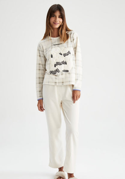 DeFacto REGULAR FIT - Nachtwäsche Set - Beige