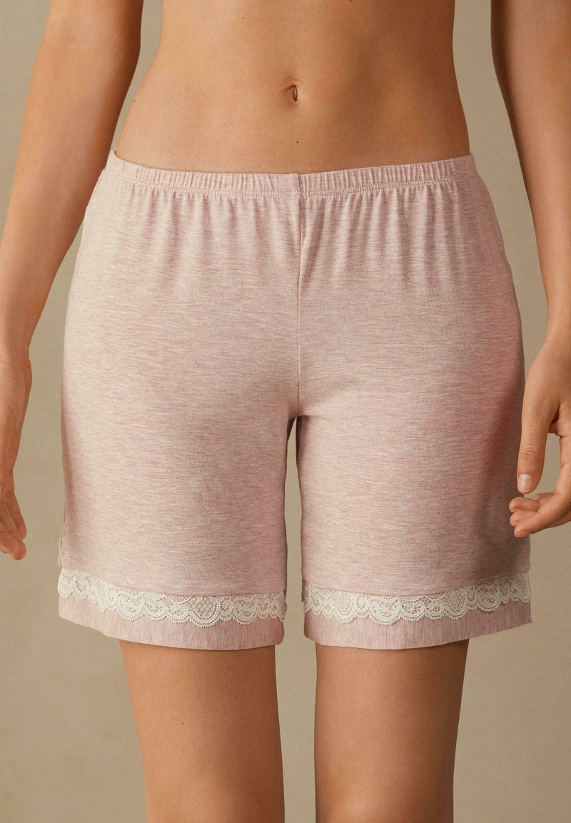 Intimissimi EN MODAL AVEC DÉTAILS EN DENTELLE - Nachtwäsche Hose - Light Pink Melange