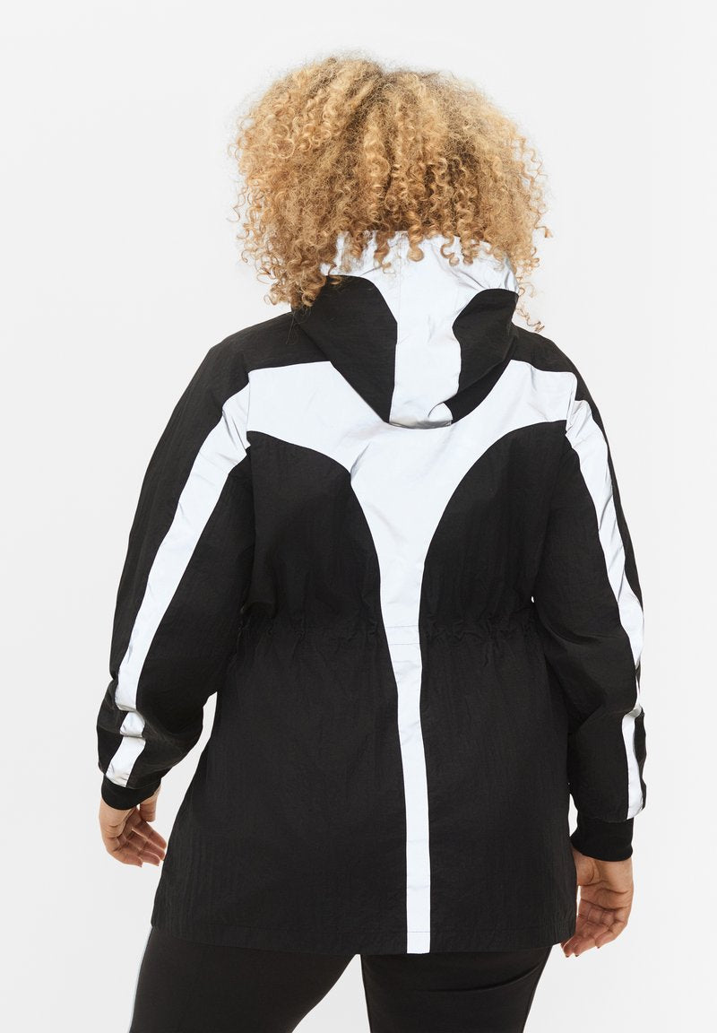  WITH REFLECTIVE DETAILS AND ADJUSTABLE WAIST - Trainingsjacke - Black W Reflex