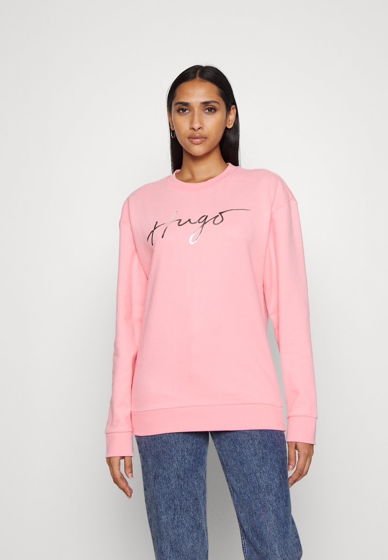 Hugo EASY CREW - Sweatshirt - Bright Pink