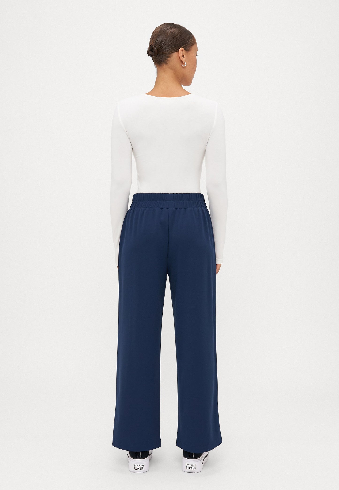 ONLY Petite ONLEVI LIFE WIDE - Trousers - Naval Academy