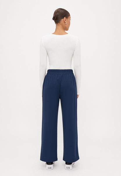 ONLY Petite ONLEVI LIFE WIDE - Trousers - Naval Academy