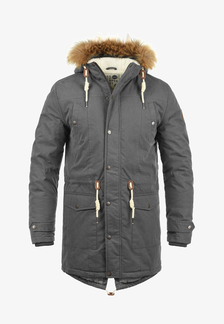 Solid SDDRY - Wintermantel - Dark Grey