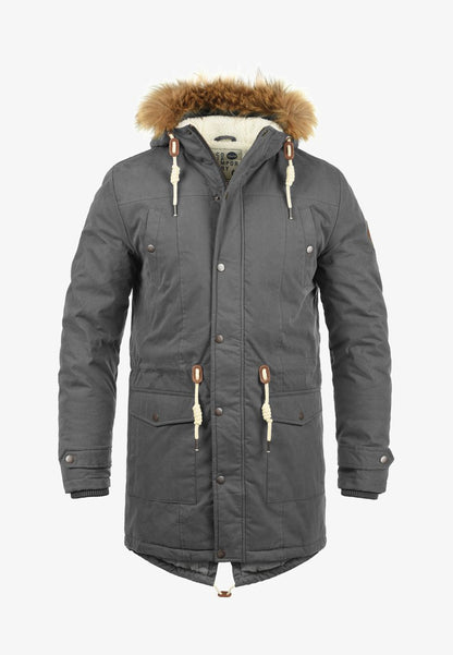 Solid SDDRY - Wintermantel - Dark Grey