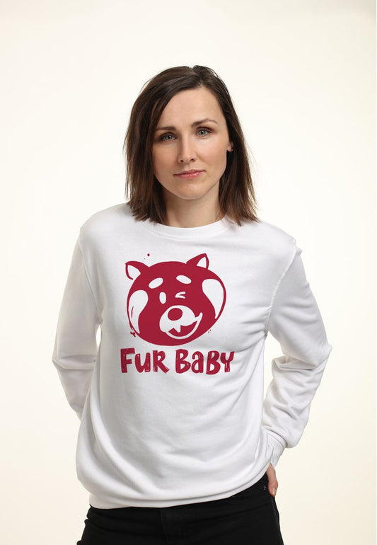 Henry Tiger TURNING RED FUR BABY - Sweatshirt - White