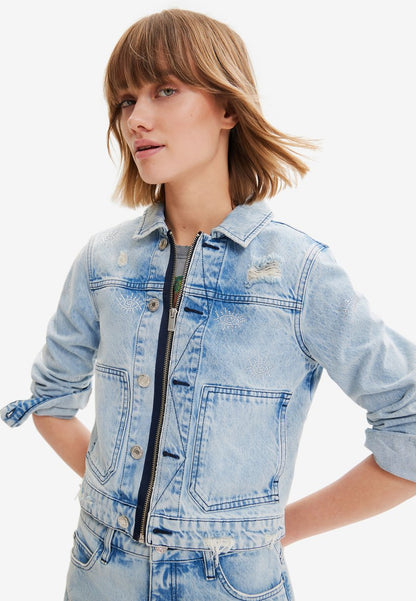 Desigual CHAQ_FERIHA - Jeansjacke - Denim Light Wash