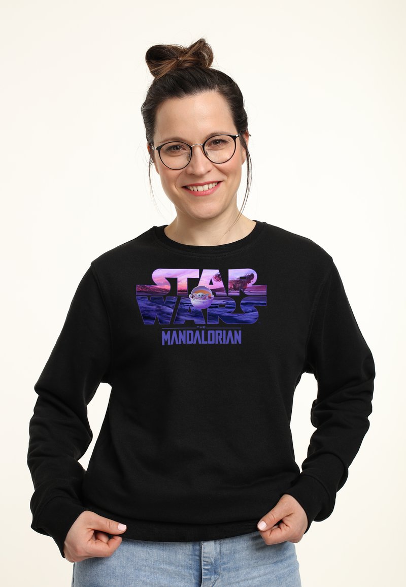 Henry Tiger STAR WARS: MANDALORIAN CHILD LOGO FILL - Sweatshirt - Black