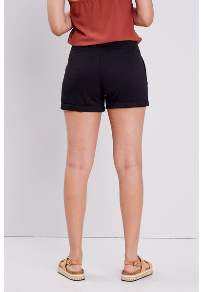  MIT GÜRTEL - Shorts - Noir
