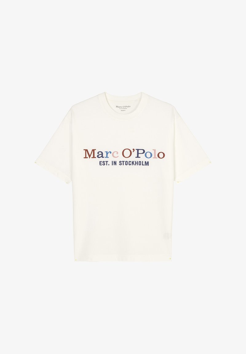 Marc O'Polo MIT LOGO-STICKEREI - T-Shirt Print - White