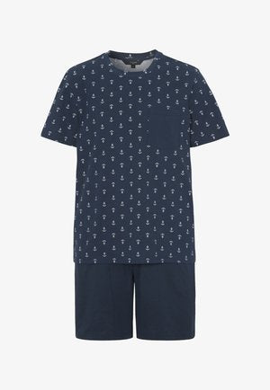 Seidensticker SET - Pyjama - Navy Stripe Olive