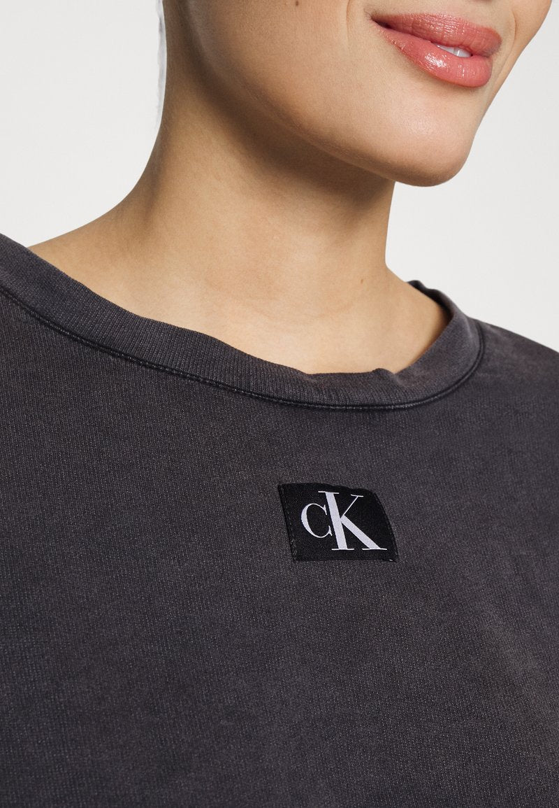 Calvin Klein Swimwear CROP TOP - Nachtwäsche Shirt - Black
