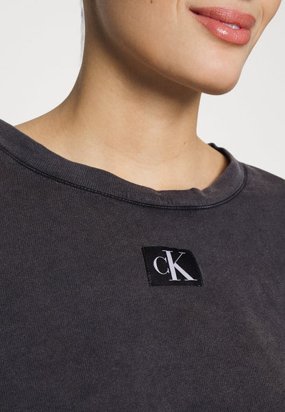 Calvin Klein Swimwear CROP TOP - Nachtwäsche Shirt - Black