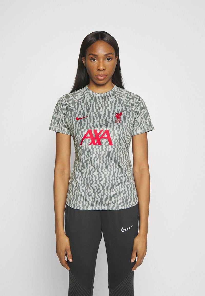 Nike Performance LIVERPOOL FC TOP PREMATCH - Vereinsmannschaften - Wolf Grey/tough Red/tough Red