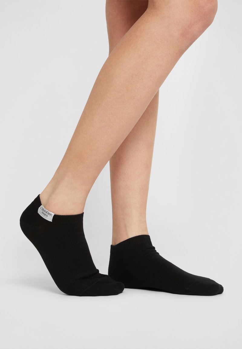 CALVIN KLEIN UNDERWEAR WOMEN SNEAKER PATCH 2 PACK - Socken - Black