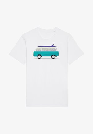  ADDICTED TO MUSIC - T-Shirt Print - White