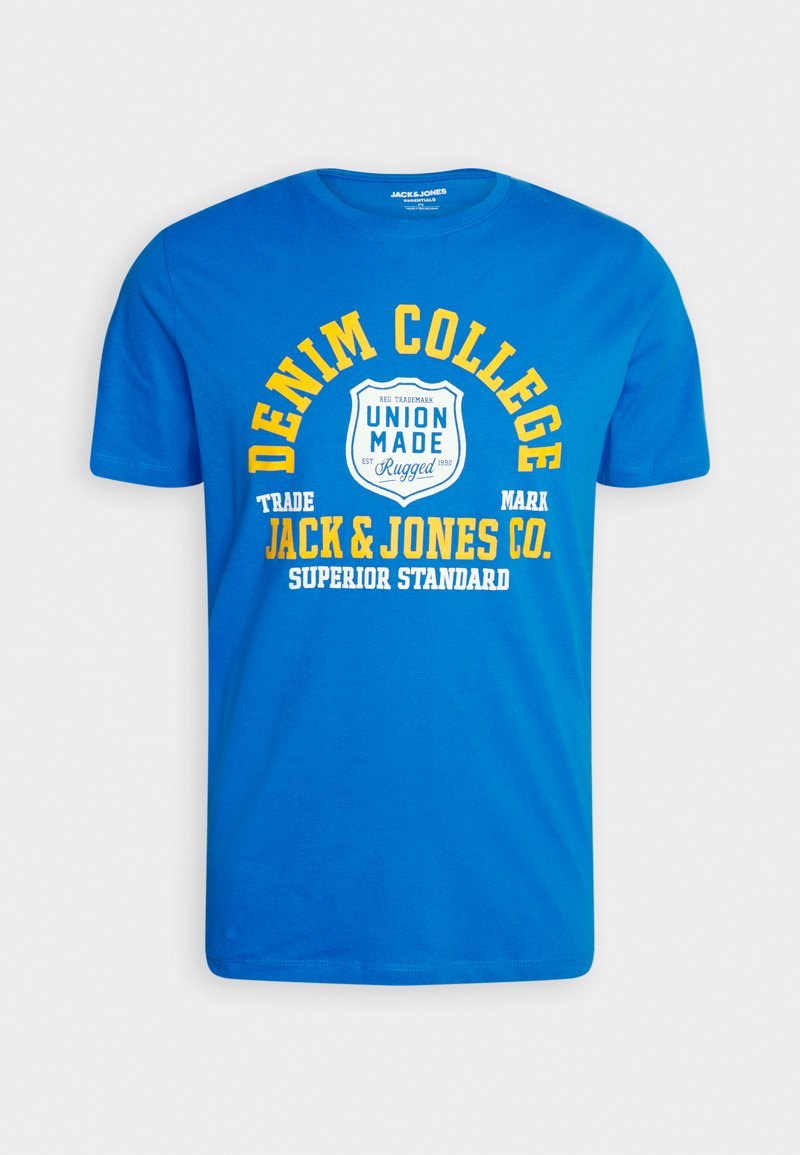 Jack & Jones JJELOGO TEE SS O-NECK - T-Shirt Print - French Blue